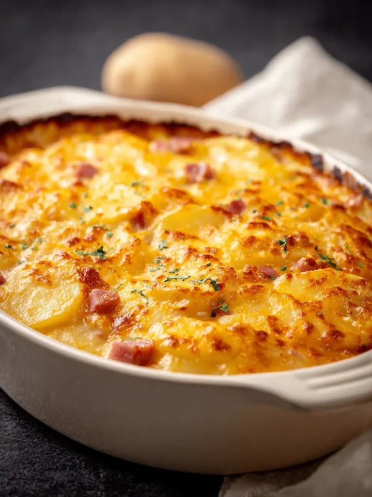 Cheesy Scalloped Potatoes and Ham First Image
