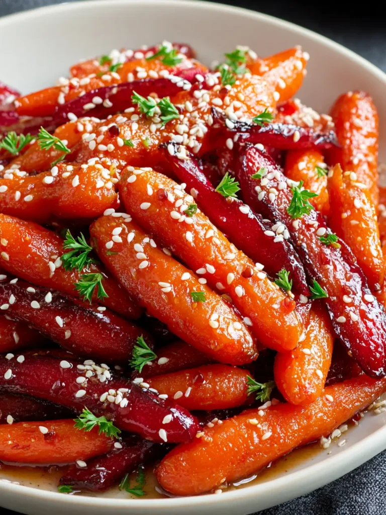 Irresistible Miso Glazed Carrots with Sesame Seeds Recipe First Image