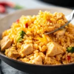 Cheesy Instant Pot Chicken and Rice First Image
