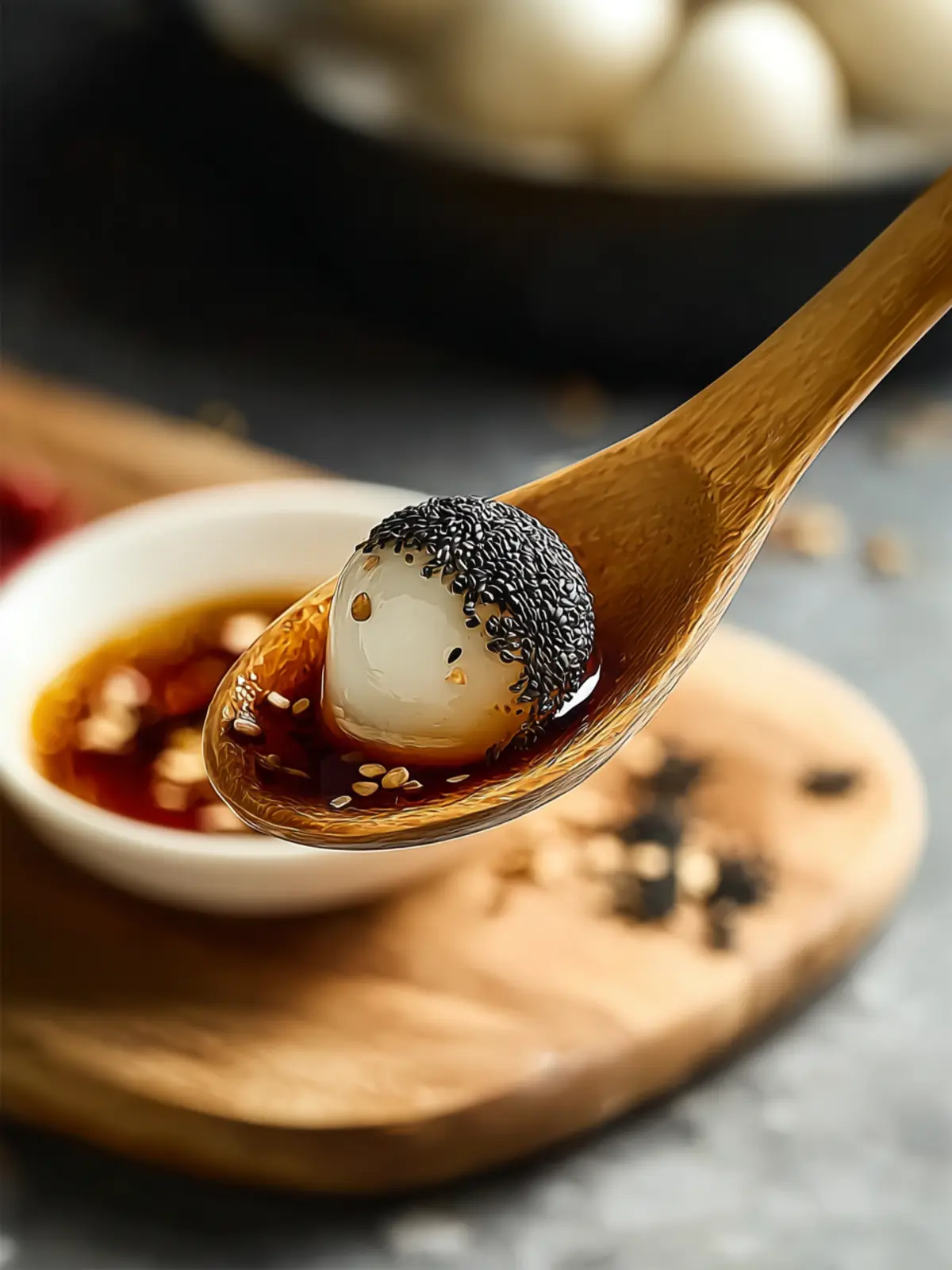 Delicious Black Sesame Tang Yuan First Image