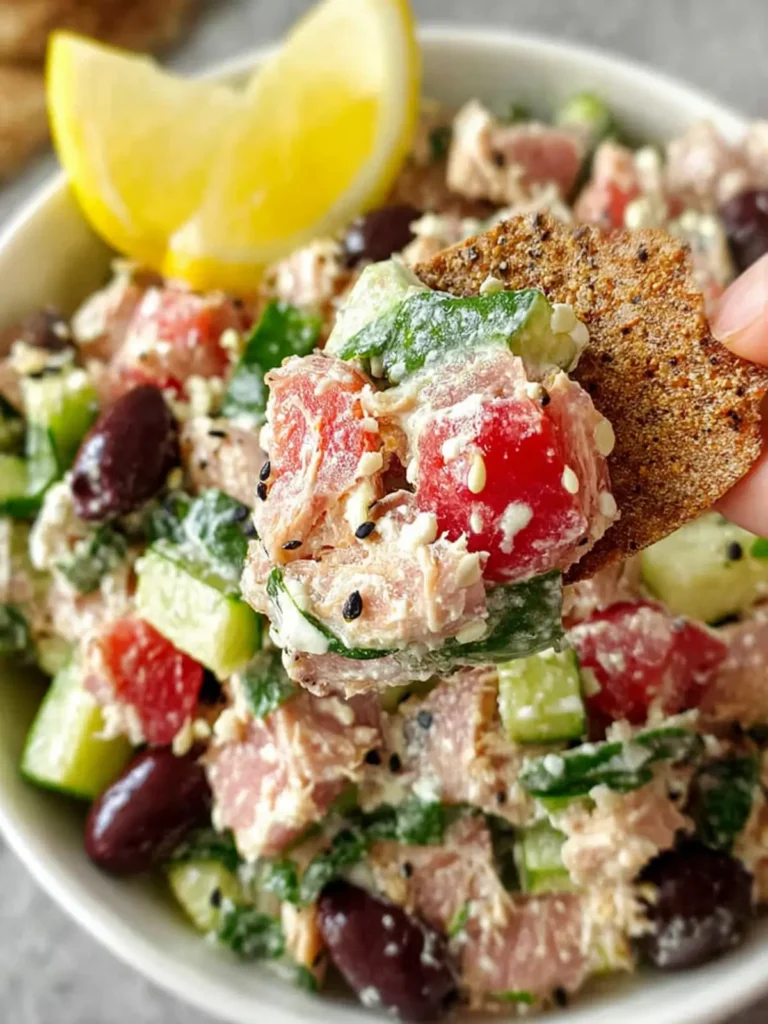 Quick Mediterranean Tuna Salad with No Mayo (Healthy) First Image