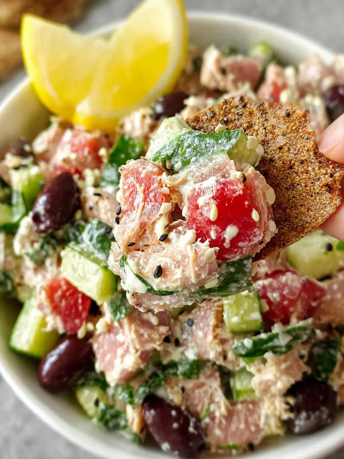 Quick Mediterranean Tuna Salad with No Mayo (Healthy) First Image
