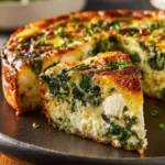 Cottage Cheese and Spinach Crustless Quiche First Image