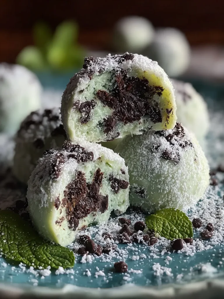 Mint Chocolate Chip Snowball Cookies: A Sweet Delight! First Image