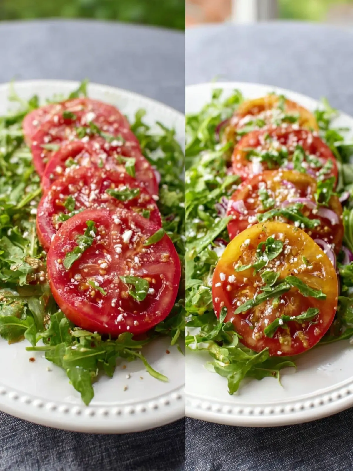 Easy Heirloom Tomato Arugula Salad First Image