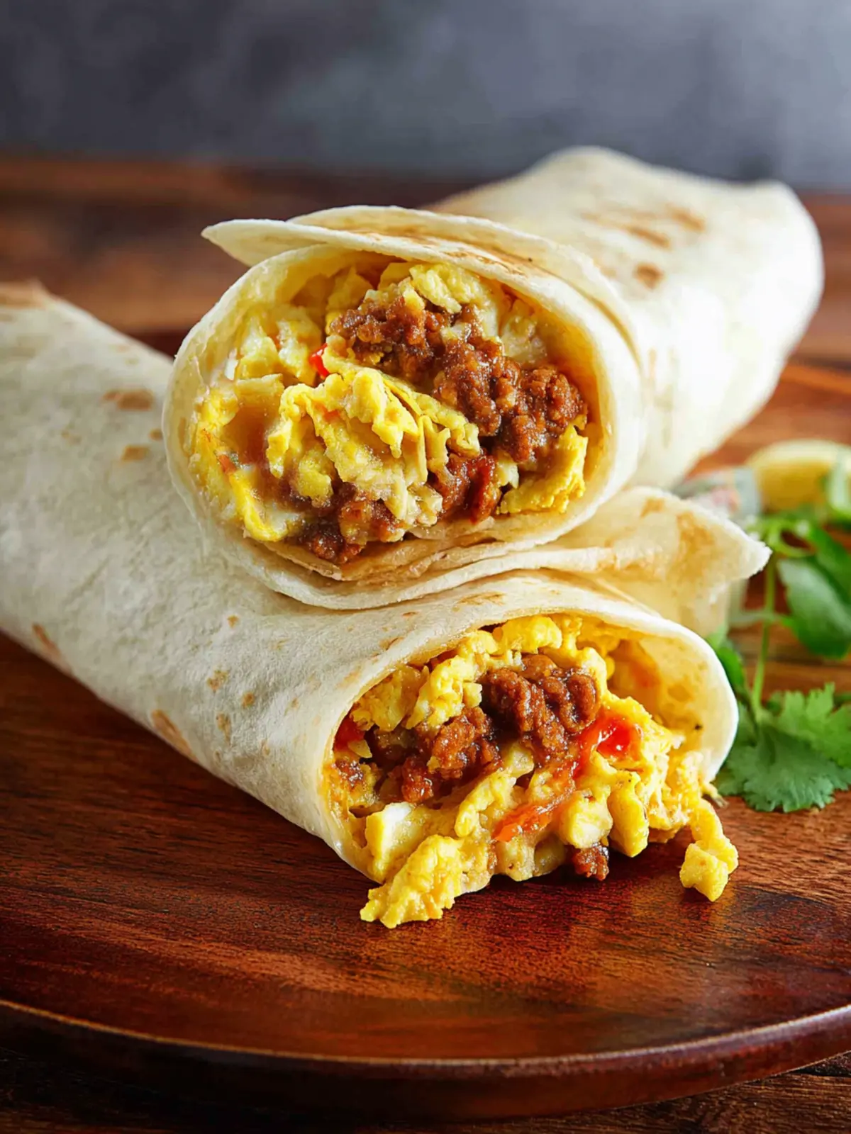 Chorizo and Eggs Burritos First Image