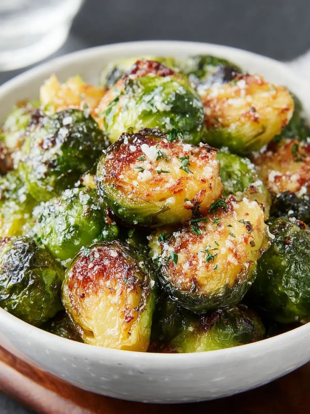 Garlic Parmesan Roasted Brussels Sprouts First Image