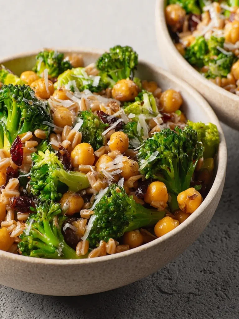 Broccoli Chickpea Farro Salad First Image