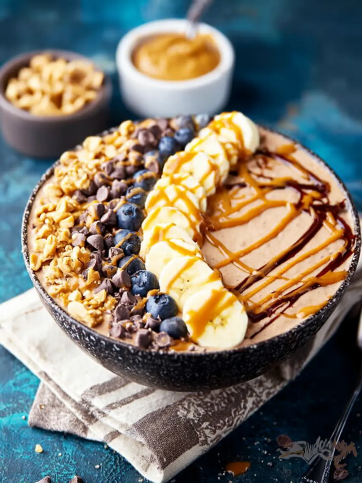 Chocolate Peanut Butter Smoothie Bowl First Image