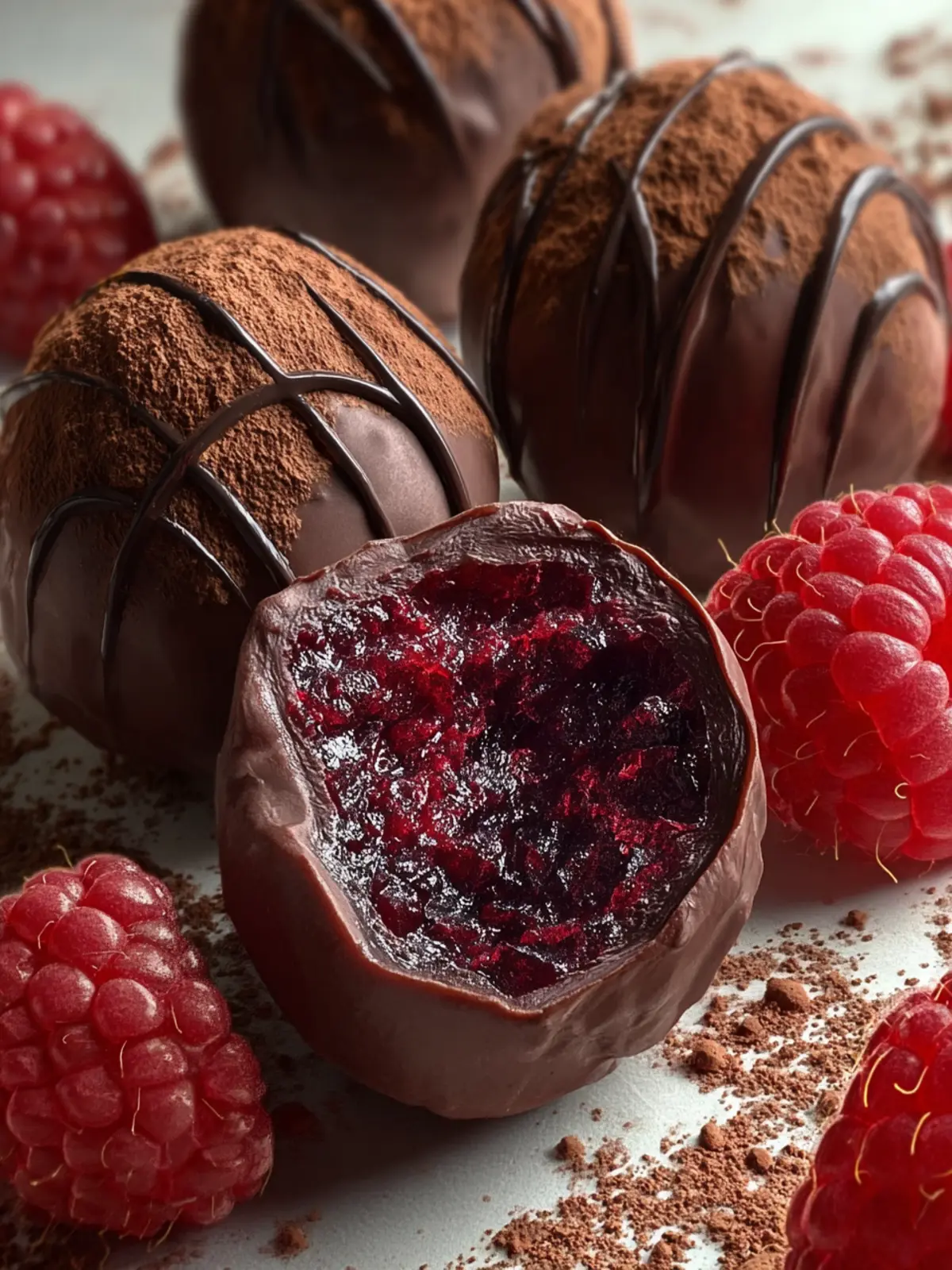 Chocolate Raspberry Truffles First Image