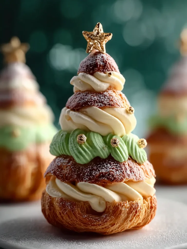 Christmas Tree Cream Puffs First Image