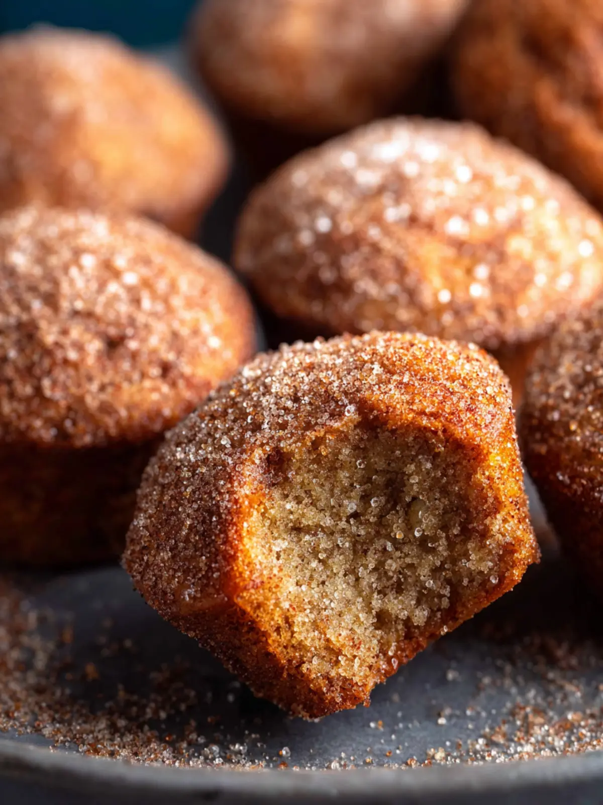 Cinnamon Sugar Mini Banana Muffins First Image