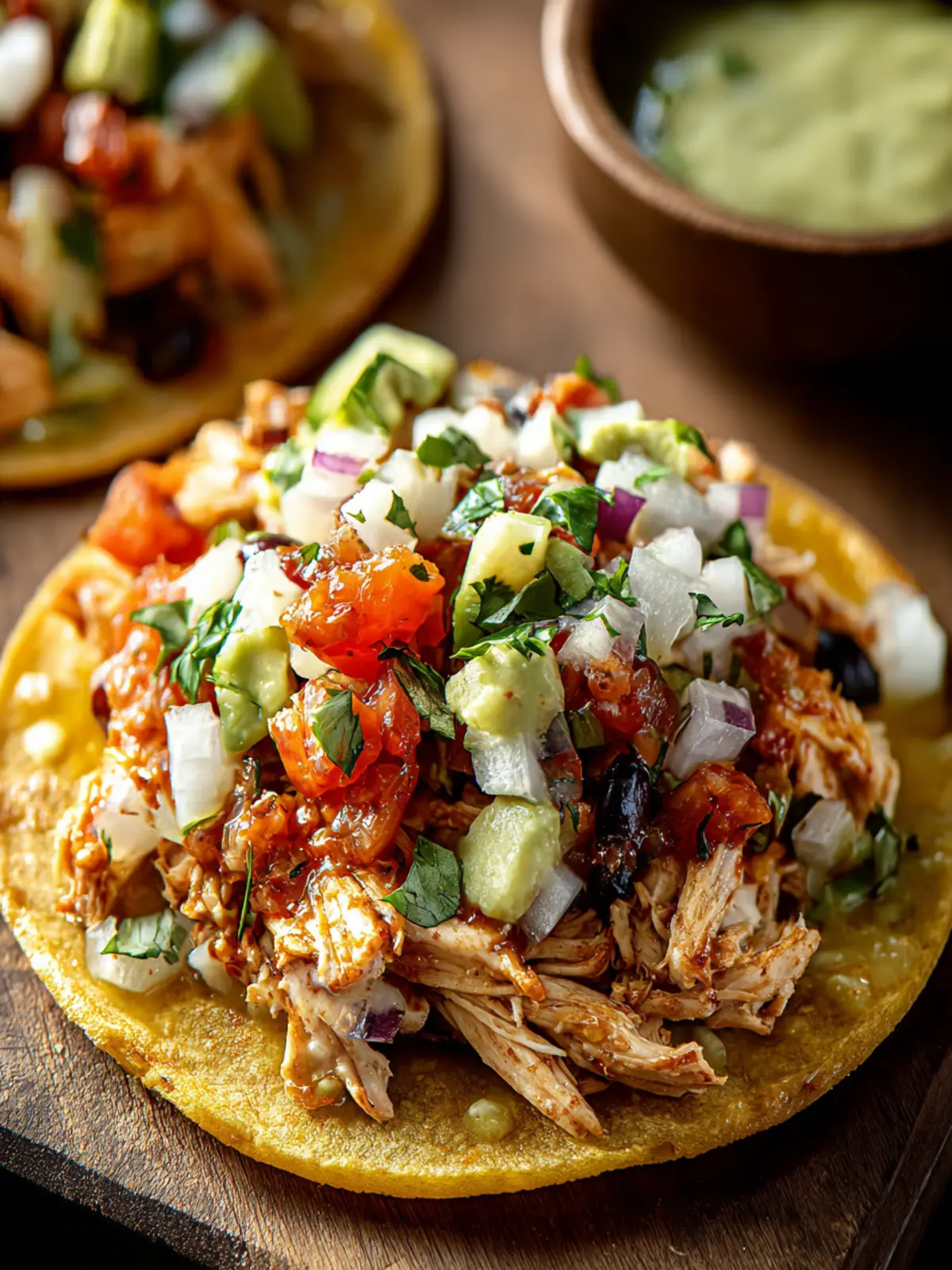 Flavorful Shredded Chicken Tostadas Recipe for Fiesta Fun First Image