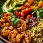 Healthy Grilled Shrimp Quinoa Bowl First Image