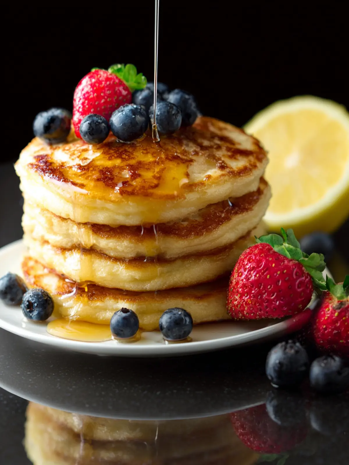 Lemon Greek Yogurt Pancakes First Image