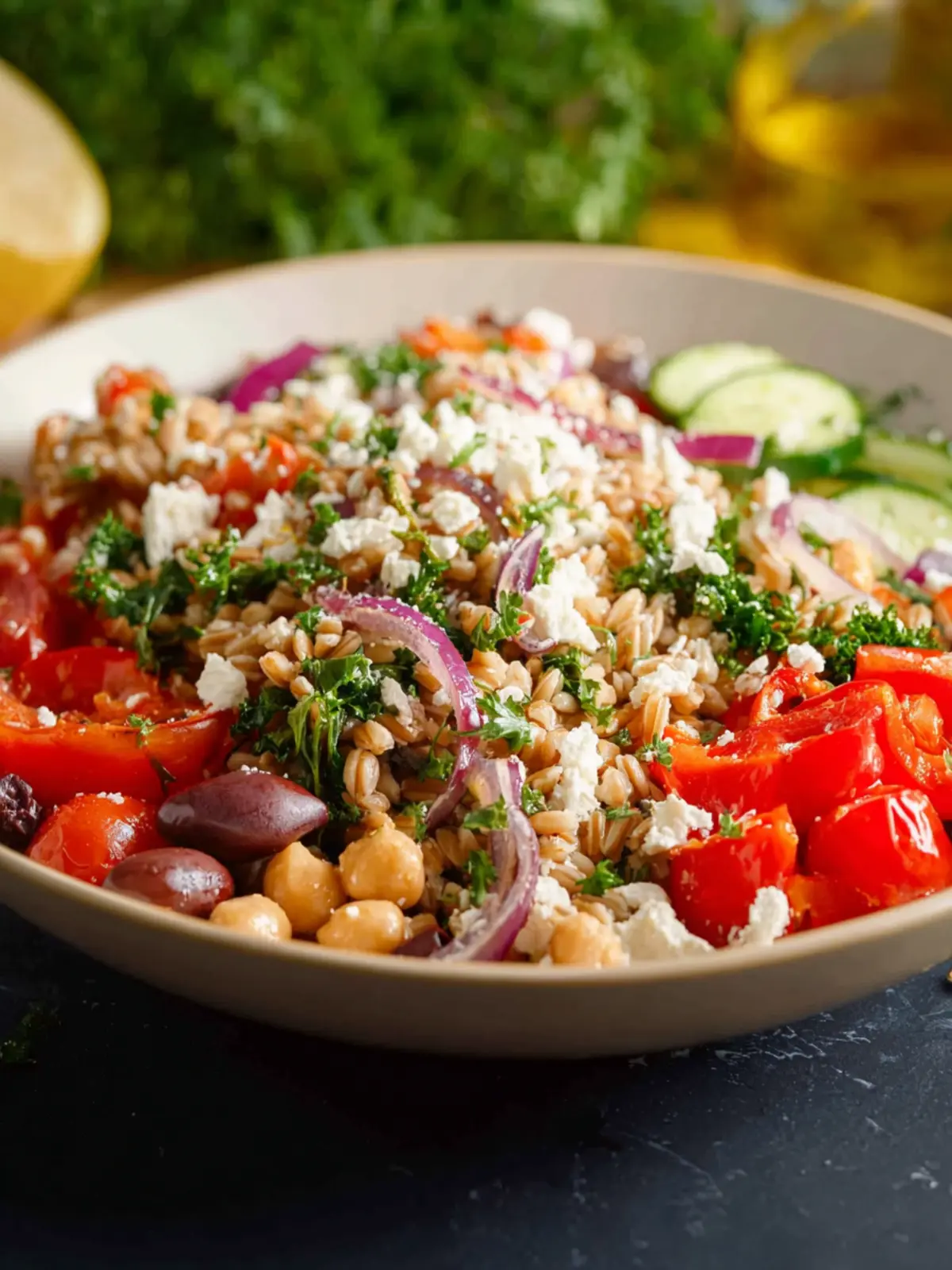 Mediterranean Farro Bowls First Image
