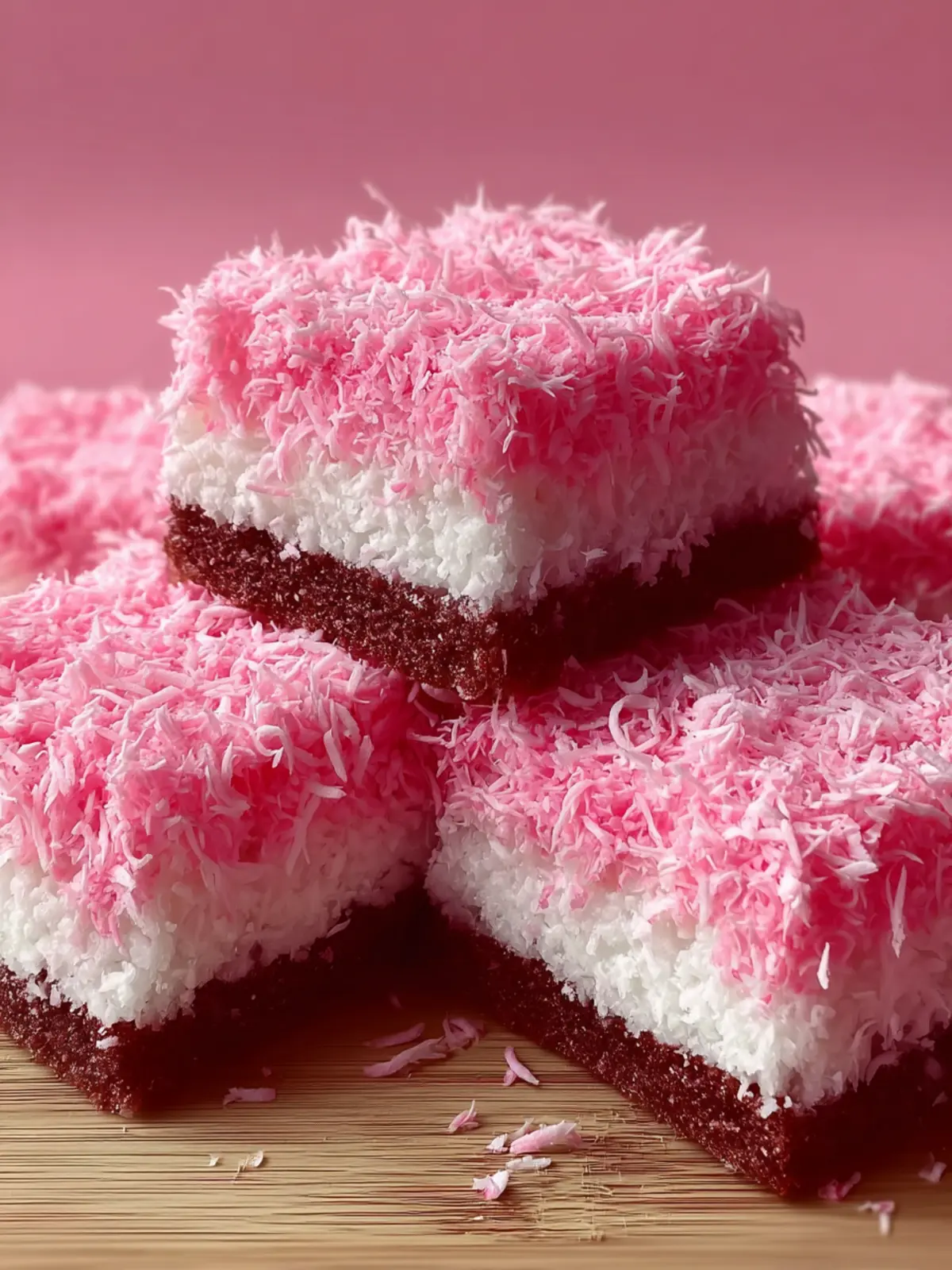 Pink Coconut Snowball Cake Bars First Image