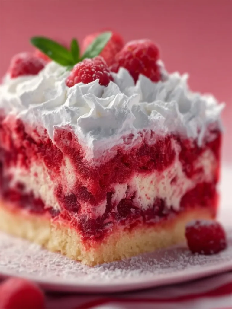 Raspberry Zinger Poke Cake First Image