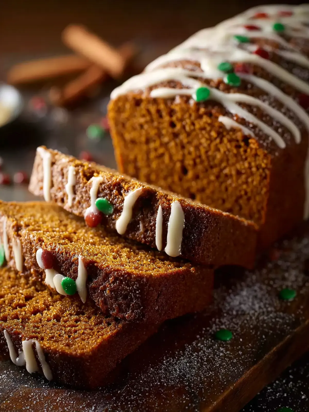 Spiced Gingerbread Loaf with Vanilla Glaze First Image