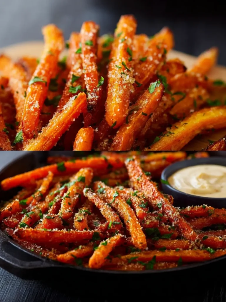 Easy Parmesan Roasted Carrot Fries Recipe First Image