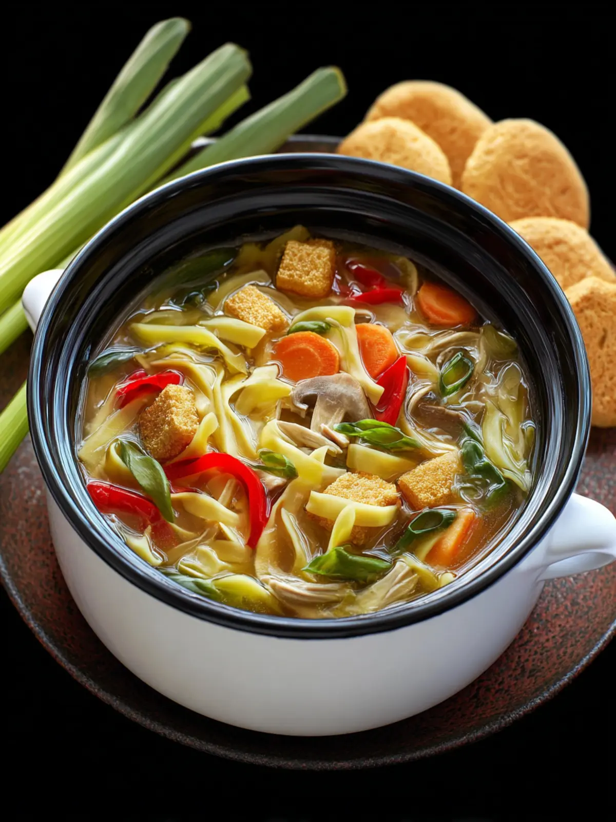 Vegetarian Chicken Noodle Soup First Image