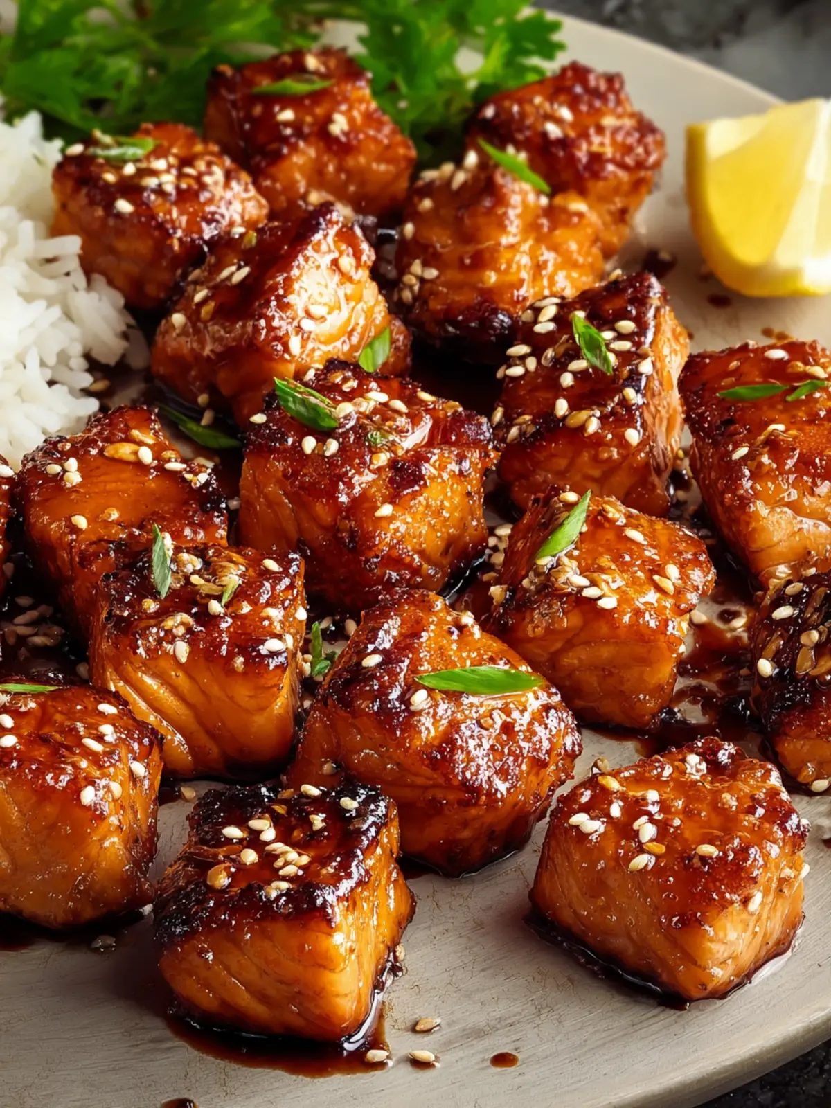 Crispy Honey Garlic Salmon Bites First Image