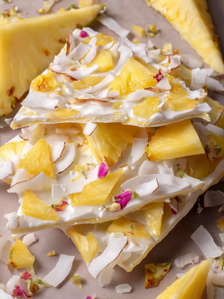 Pineapple Coconut Yogurt Bark First Image