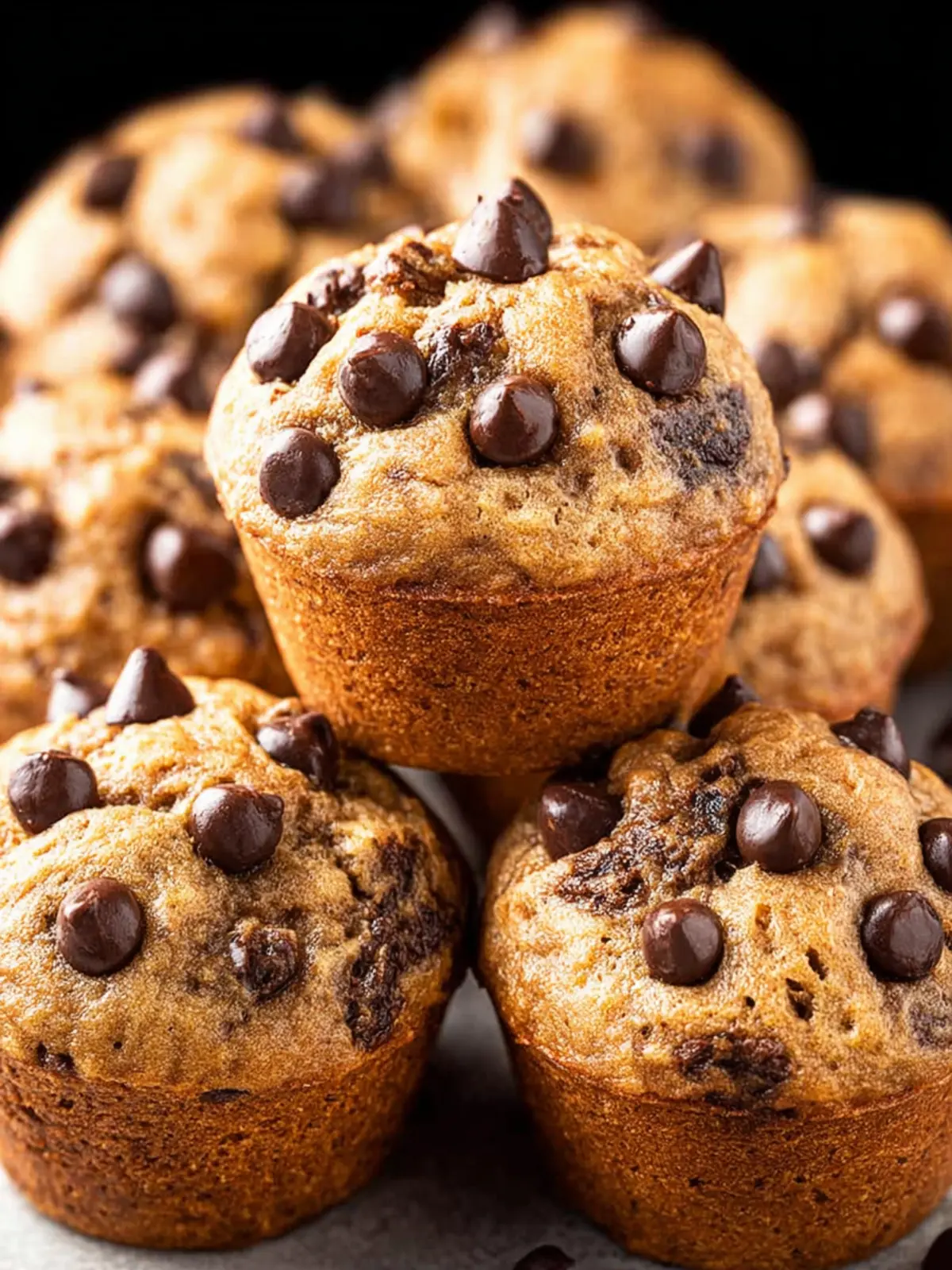 Mini Chocolate Chip Banana Muffins First Image