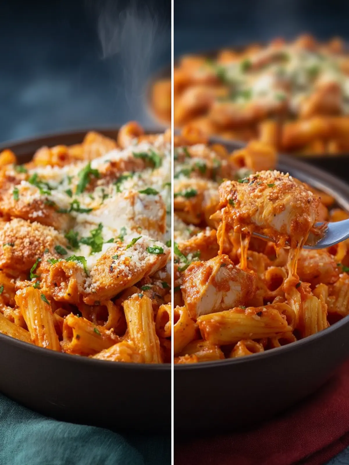 Easy One Pot Chicken Parmesan Pasta Recipe First Image