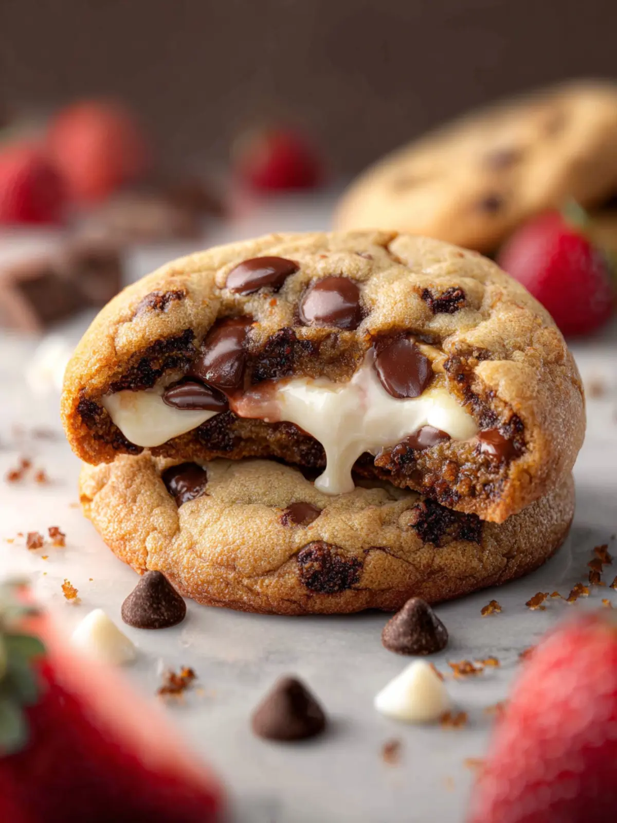 Cheesecake Stuffed Cookies First Image