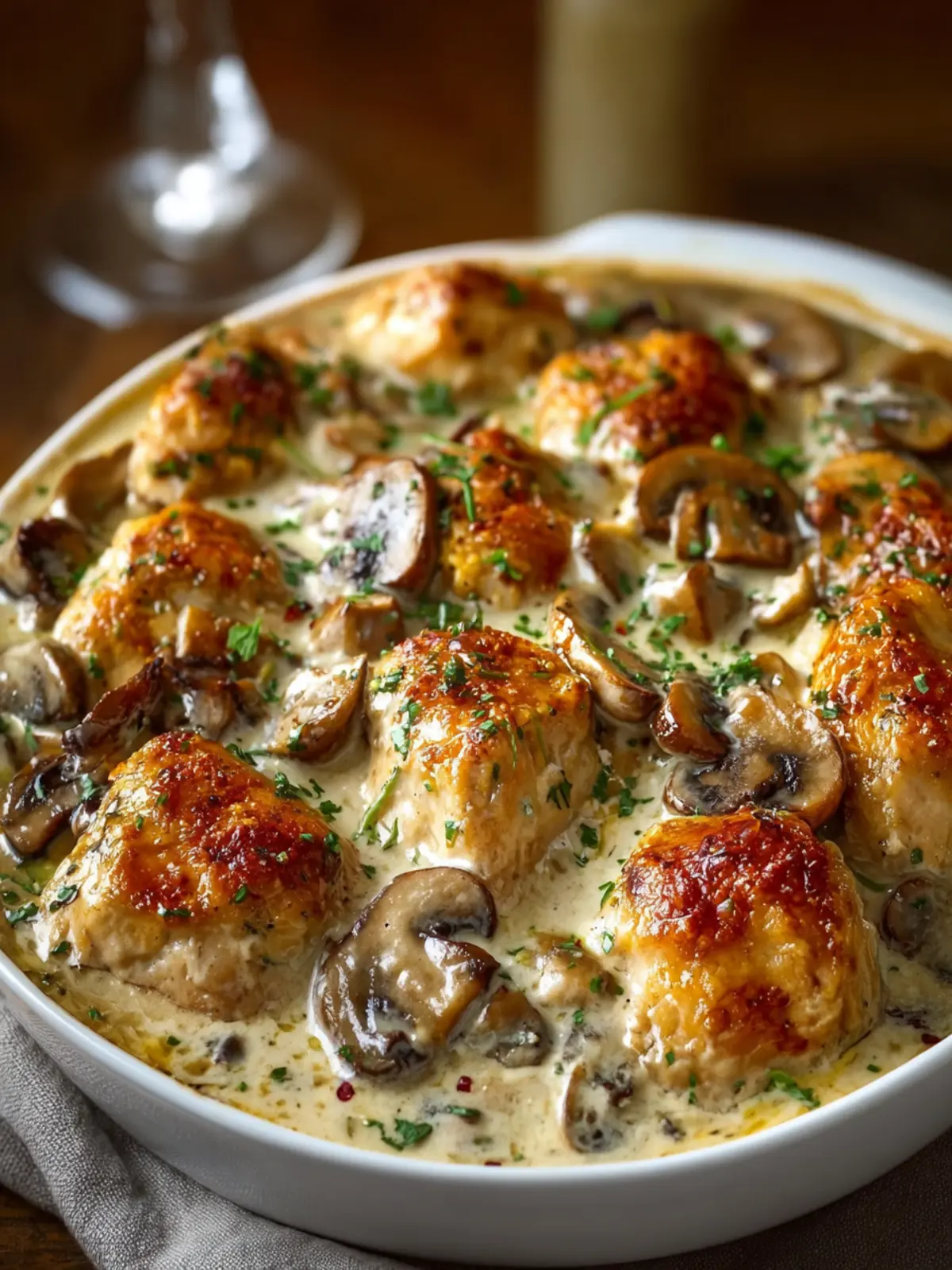 Creamy Chicken and Mushroom Casserole First Image