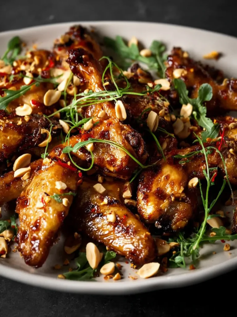 Garlic Soy Chicken Wings with Herbs & Peanuts First Image