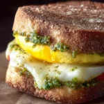 Pesto Egg Sandwich with Melty Mozzarella, Meal Prep First Image
