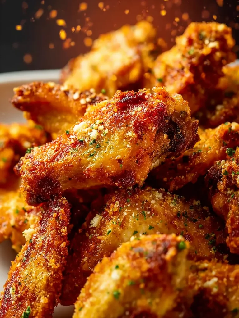 Air Fryer Parmesan Crusted Chicken Wings First Image