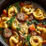 Autumn Tortellini Soup with Sausage First Image