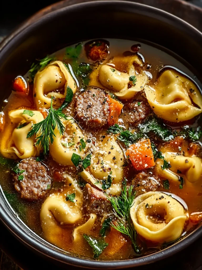 Autumn Tortellini Soup with Sausage First Image