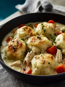 Easy Chicken and Dumplings with Biscuits First Image
