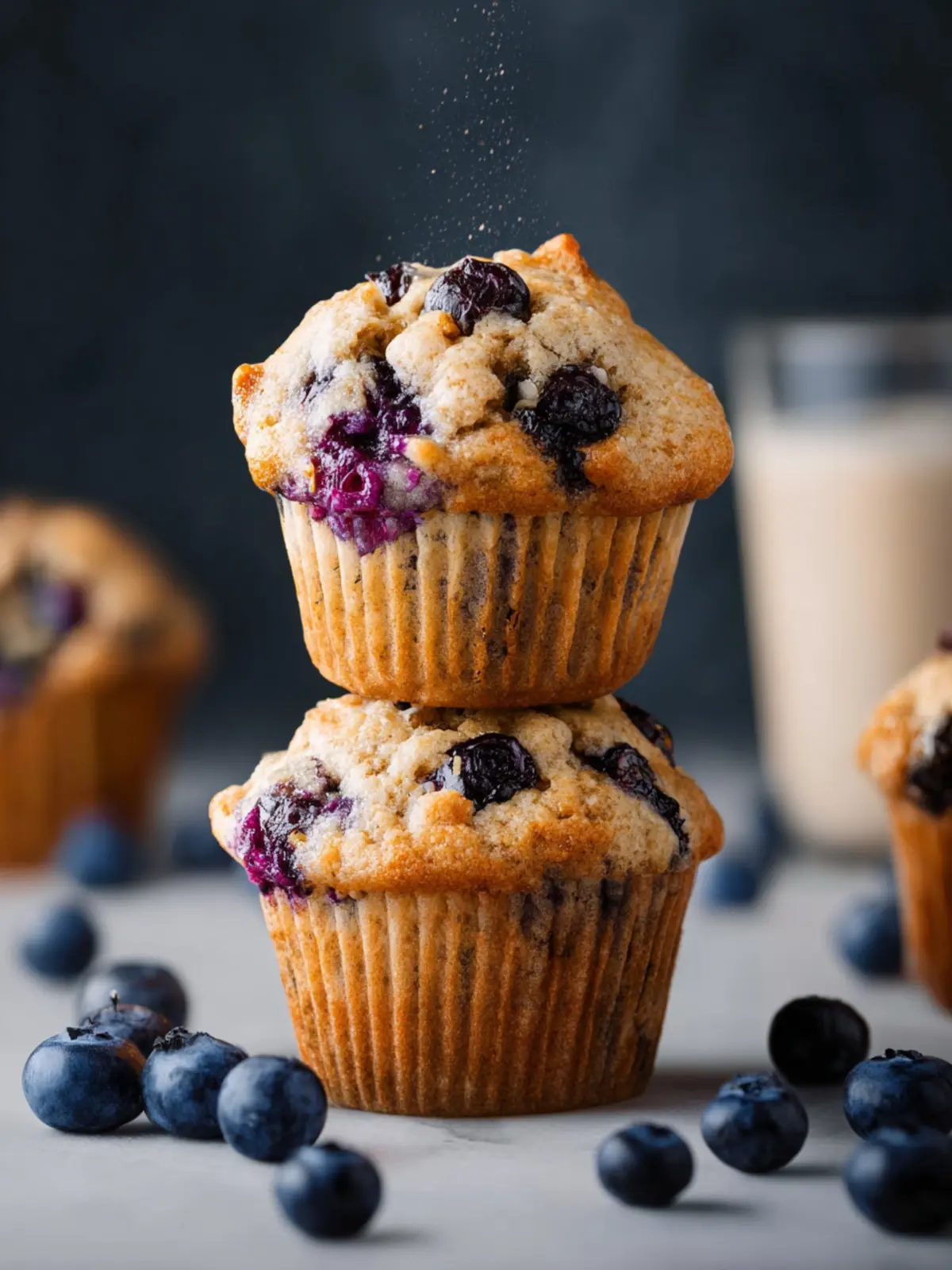 Greek Yogurt Blueberry Muffins First Image