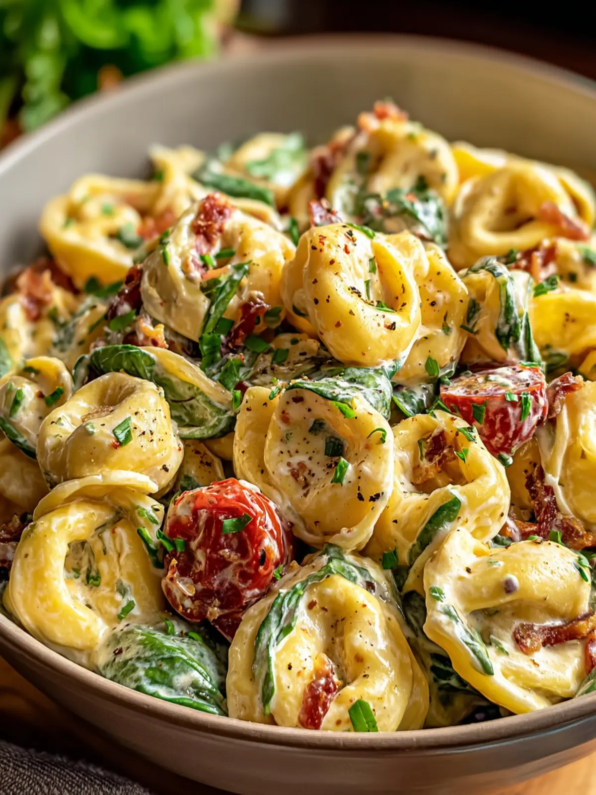Irresistible Creamy Tuscan Tortellini Pasta Salad First Image