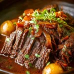 Slow Cooker French Onion Pot Roast First Image