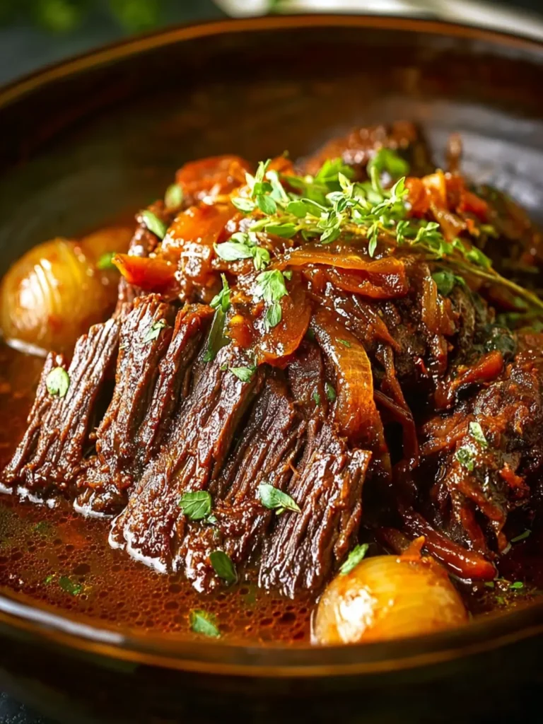 Slow Cooker French Onion Pot Roast First Image
