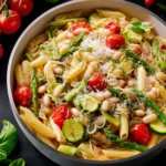 Summer Vegetable Pasta with White Beans First Image