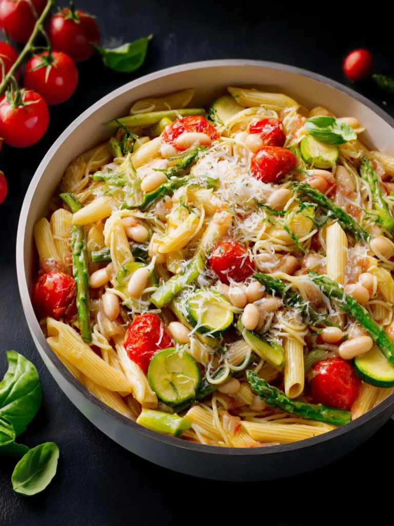 Summer Vegetable Pasta with White Beans First Image