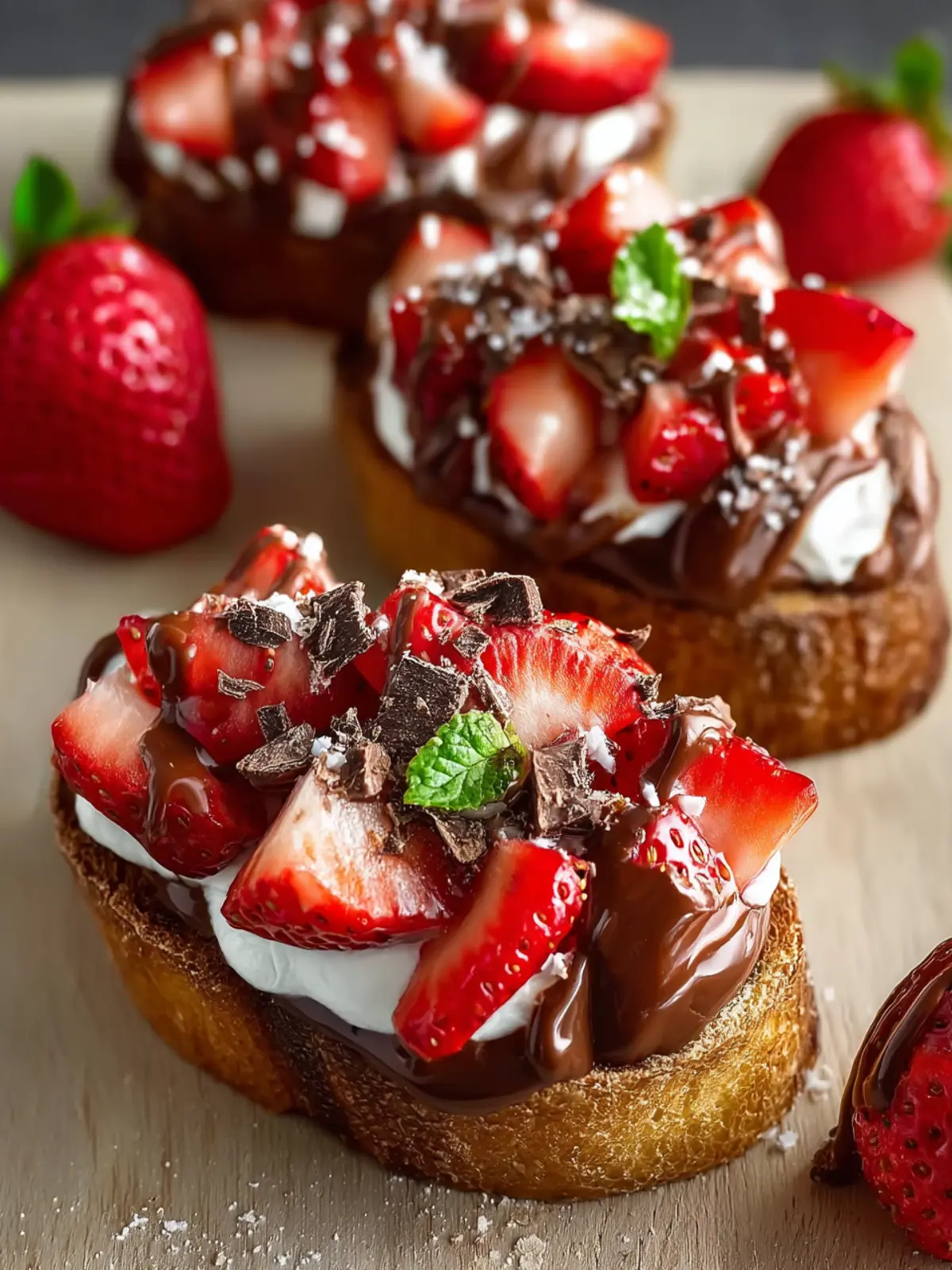 Ultimate Chocolate Strawberry Bruschetta Dessert Delight First Image