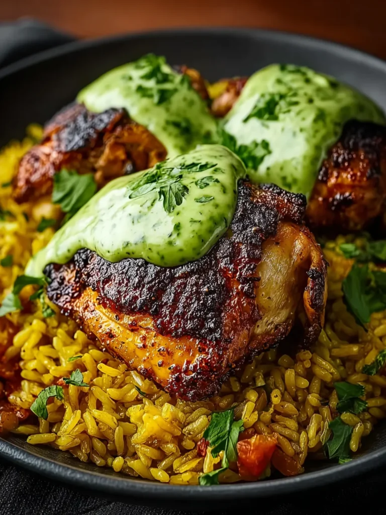 Ultimate Peruvian Chicken And Rice With Green Sauce First Image