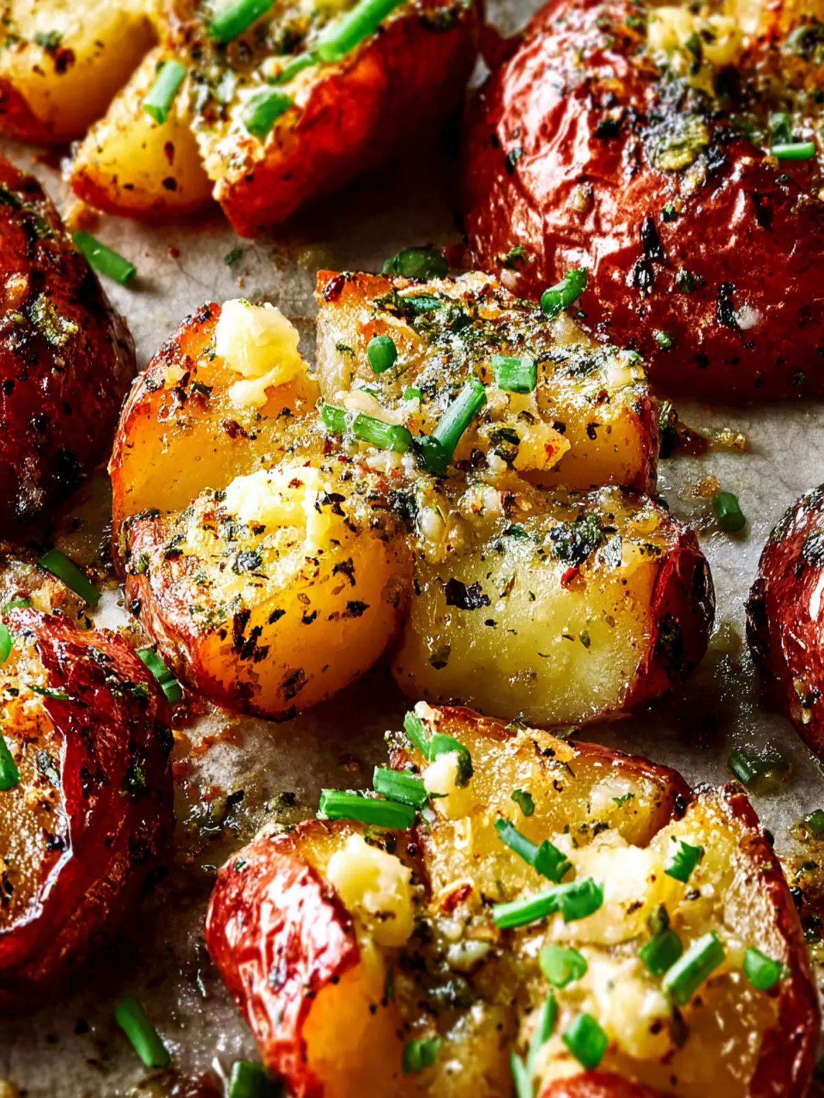 smash potatoes with garlic butter First Image