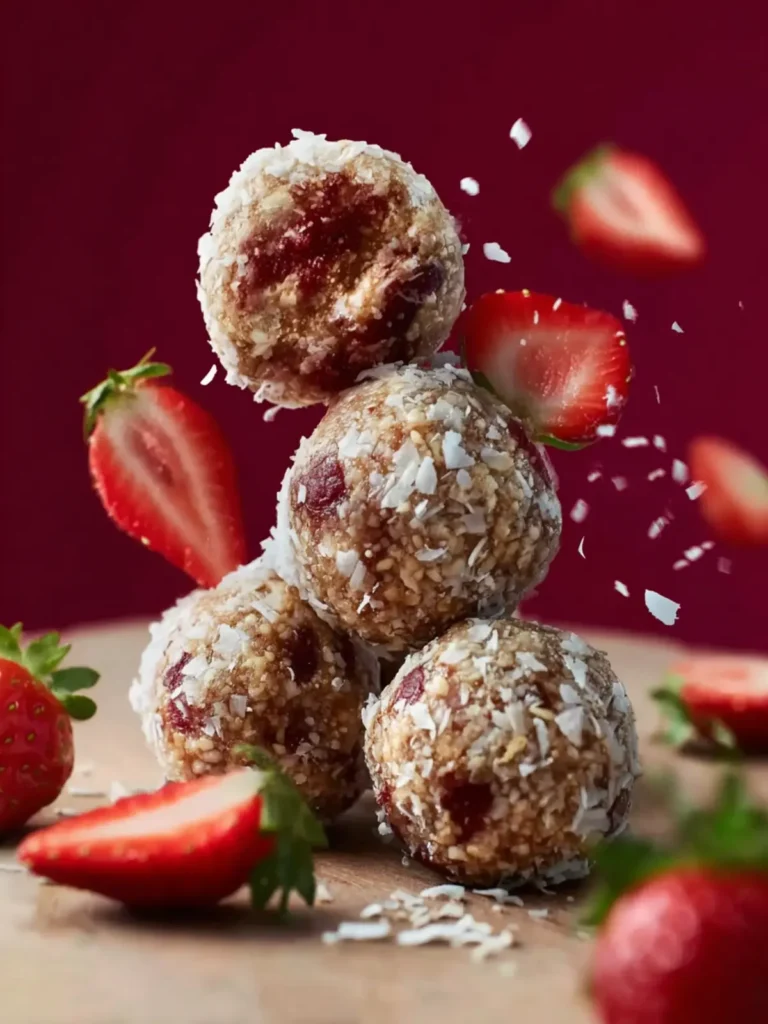 Strawberry Cheesecake Energy Bites First Image