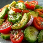 Avocado Tomato Cucumber Salad: Refreshing Summer Delight First Image