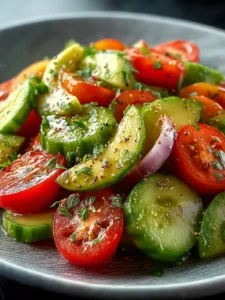 Avocado Tomato Cucumber Salad: Refreshing Summer Delight First Image