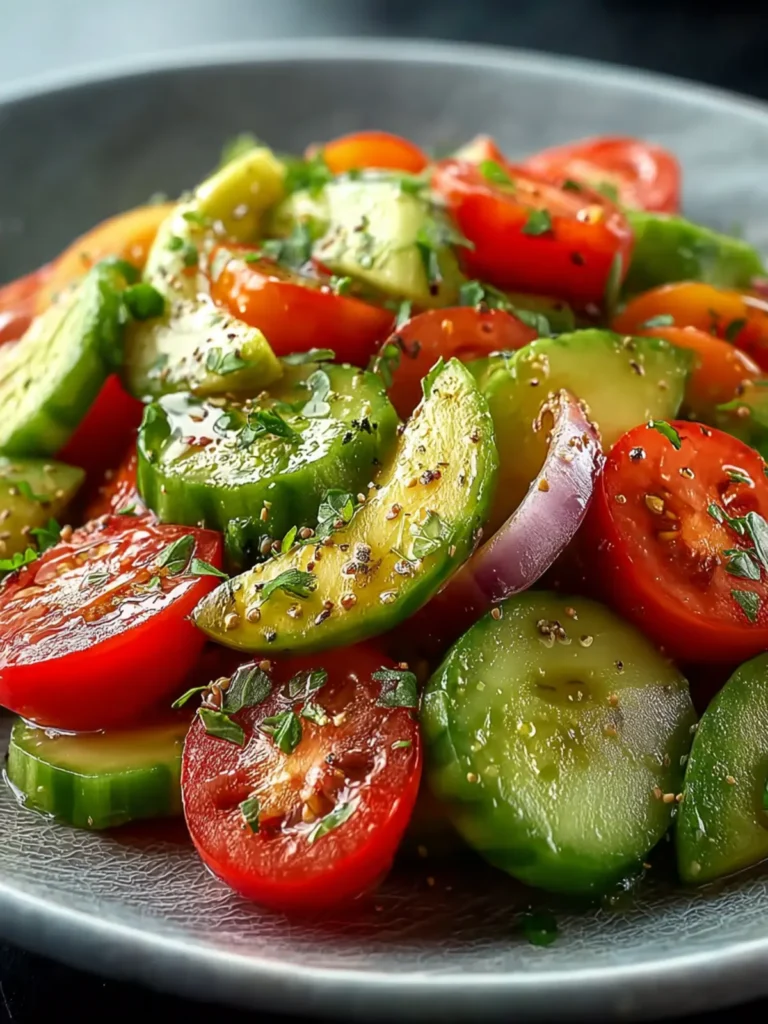Avocado Tomato Cucumber Salad: Refreshing Summer Delight First Image